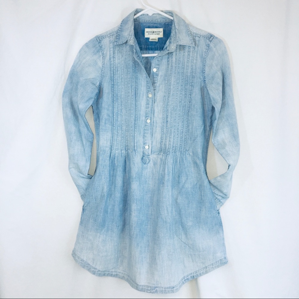 Denim & Supply Ralph Lauren Pintuck Tunic Top XS